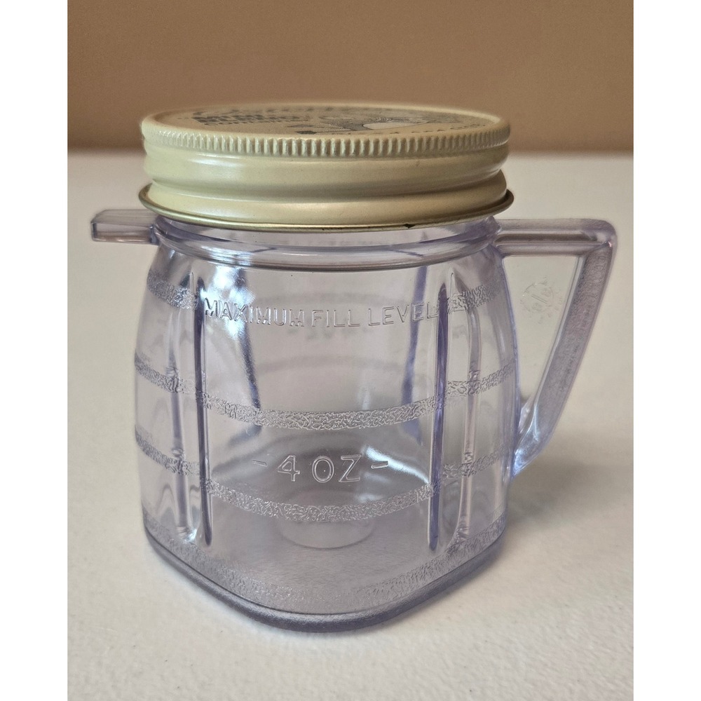 Vintage Osterizer Mini Blend Container 4 Oz Blend Store Jar Original Lid